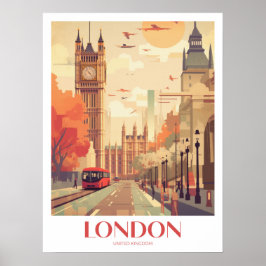 Arte de pared de impresión de viajes de Londres