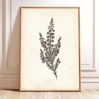 Arte de Pared de Jardín Botánico Vintage