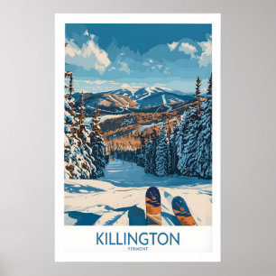 Arte de pared de Killington - Impresión de esquí d