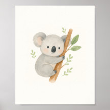 Arte de Pared de Koala Adorable – Koala Bebé Acuar