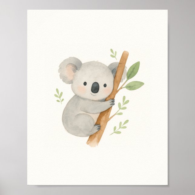 Arte de Pared de Koala Adorable – Koala Bebé Acuar (Frente)