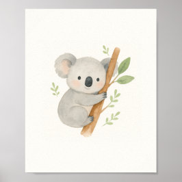 Arte de pared de koala lindo – Koala bebé acuarela