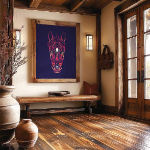 Arte de pared de la Caballo del Zodiaco Chino Impr