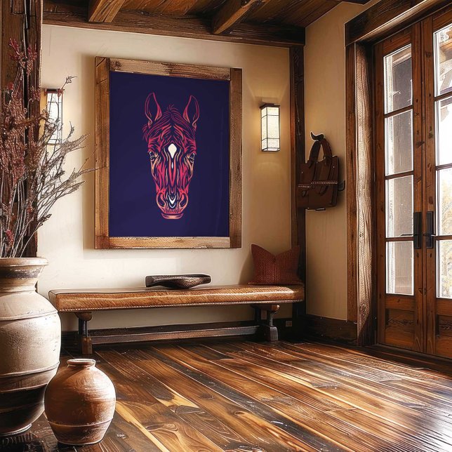 Arte de pared de la Caballo del Zodiaco Chino Impr (Chinese Zodiac Horse Wall Art Print Rustic Farmhouse by TinkPrints.
)