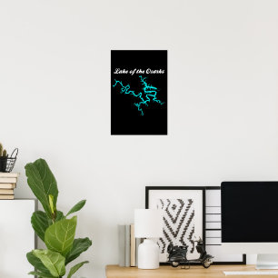 Arte de pared de la costa del lago de los Ozarks M