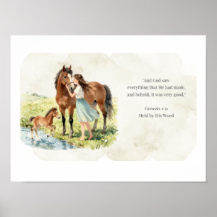 Arte de Pared de la Familia del Caballo Sujetado p