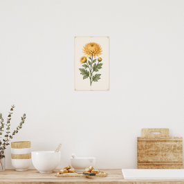 Arte de pared de la flor de nacimiento de noviembr