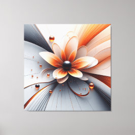 Arte de pared de la flora abstracta de lienzo