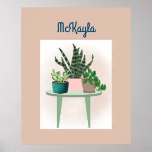 Arte de pared de la planta personalizada