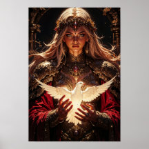 Arte de pared de la sacerdotisa guardiana mágica