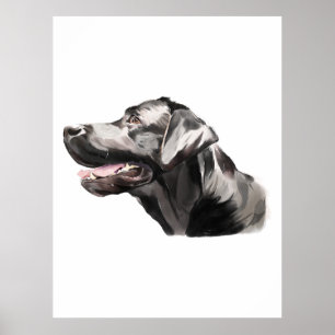Arte de Pared de Labrador Retriever, Pintura de Ac