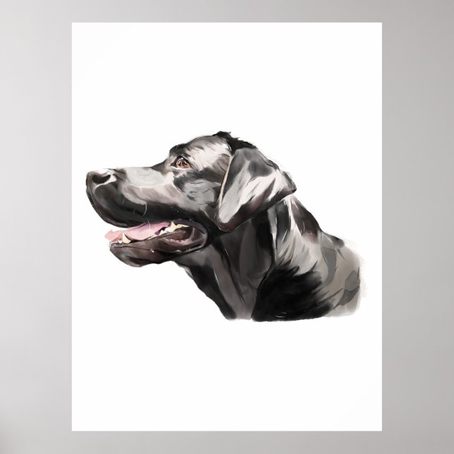 Arte de Pared de Labrador Retriever, Pintura de Ac (Frente)