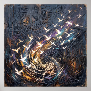 Arte de Pared de Las Aves del Pasaje Ancestral