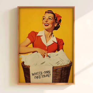 Arte de pared de lavandería Feliz ama de casa Impr