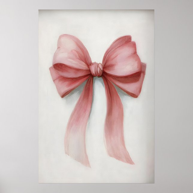 Arte de pared de lazo, Impresiones de lazo rosa, C (Frente)