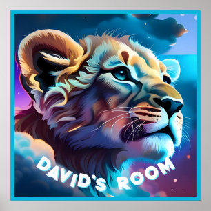Arte de pared de leones para el bebé pastel person