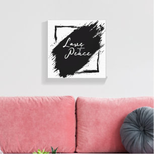 Arte de pared de lienzo Amor y Paz