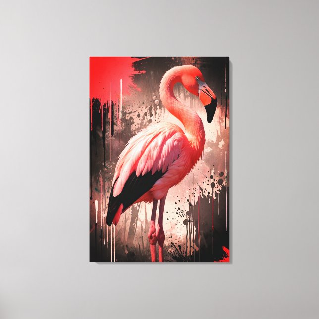 Arte de pared de lienzo de flamenco (Anverso)