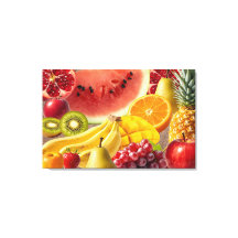 Arte de pared de lienzo de frutas frescas