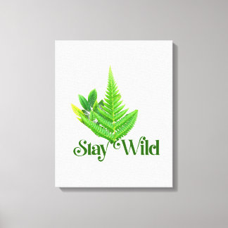 Arte de pared de lienzo de hoja de helecho Salvaje