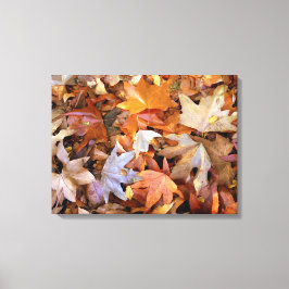 Arte de pared de lienzo de hojas de otoño
