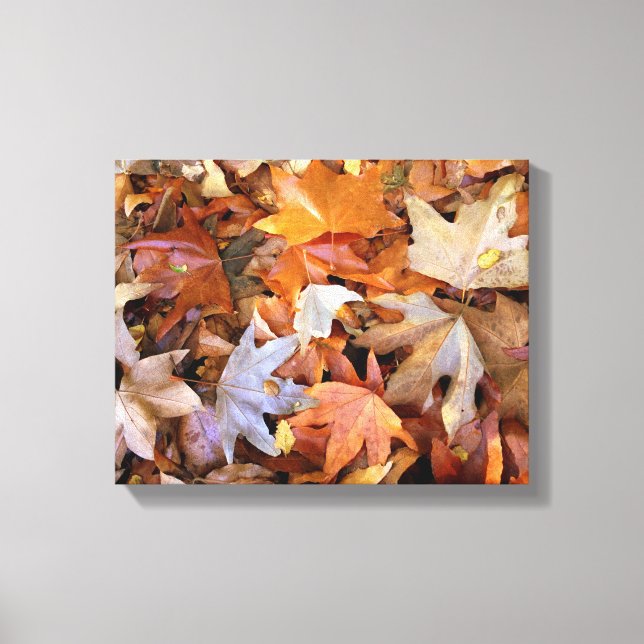 Arte de pared de lienzo de hojas de otoño (Anverso)