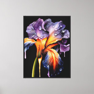 Arte de pared de lienzo de Iris