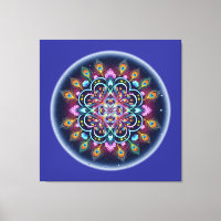 Arte de pared de lienzo de mandala cósmico