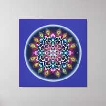 Arte de pared de lienzo de mandala cósmico