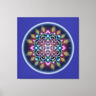 Arte de pared de lienzo de mandala cósmico