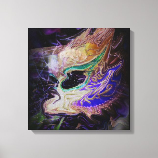 Arte de pared de lienzo de máscara abstracta (Anverso)