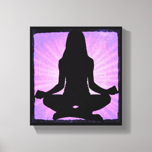 Arte de pared de lienzo de meditación Yoga Zen