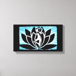 Arte de pared de lienzo de meditación zen de yoga