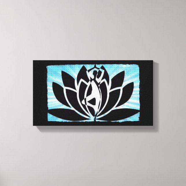 Arte de pared de lienzo de meditación zen de yoga (Anverso)