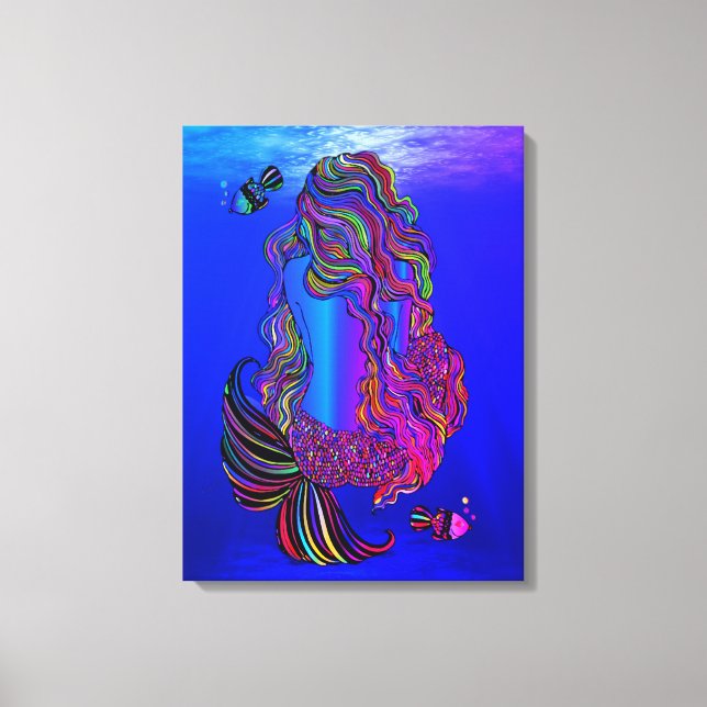 Arte de pared de lienzo de sirena bohemia (Anverso)