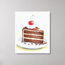 Arte de pared de lienzo estirado de pastel de choc