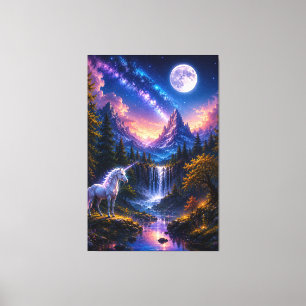 Arte de pared de lienzo estirado Fantasía de Unico
