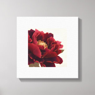 Arte de pared de lienzo floral de peonía – Botánic