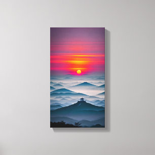 Arte de pared de lienzo japonés
