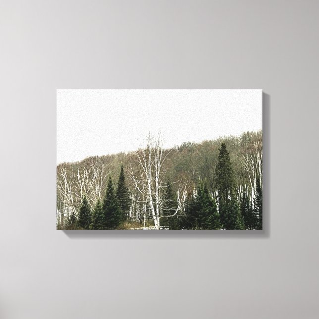 Arte de pared de lienzo neutro - Paisaje invernal (Anverso)