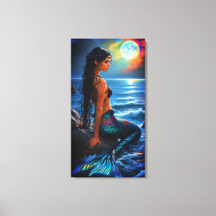 Arte de pared de lienzo Sirena junto al mar