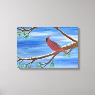 Arte de pared de lienzo Winter Cardinal
