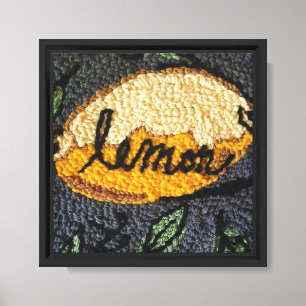 Arte de pared de limón: diseño abstracto de punto