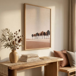 Arte de pared de línea de árbol minimalista para d