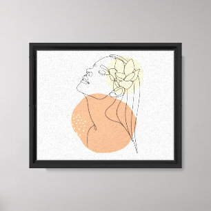 Arte de pared de línea de mujer minimalista