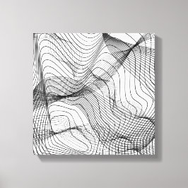 Arte de pared de líneas fluidas abstractas – Arte 