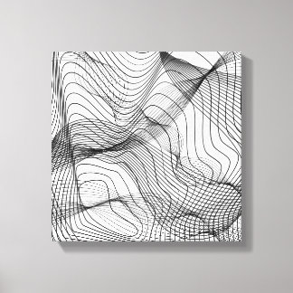 Arte de pared de líneas fluidas abstractas – Arte 