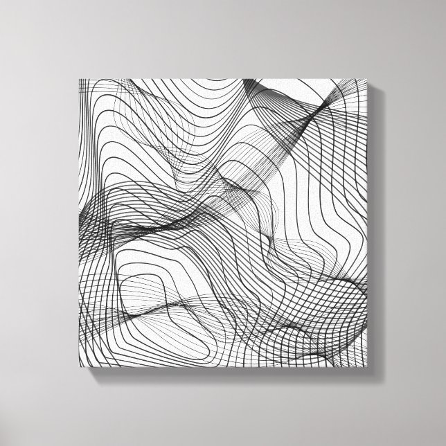 Arte de pared de líneas fluidas abstractas – Arte  (Anverso)