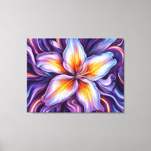 🌺 Arte de pared de lirio para hogar floral elegan
