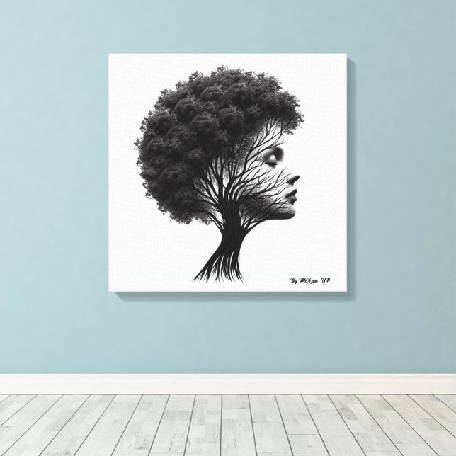 arte de pared de lona de resiliencia y gracia (Insitu (piso de madera))